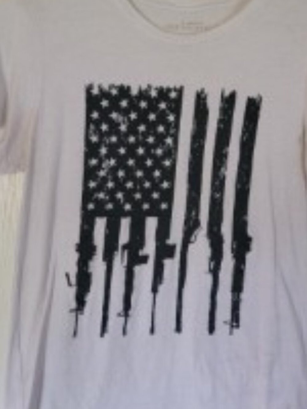 Grunt Style Womens Large White American Flag Graphic T Shirt Patriotic Classic